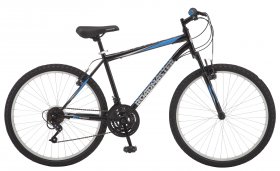 Roadmaster Granite Peak Men's Mountain Bike, 26" wheels, Black/Blue