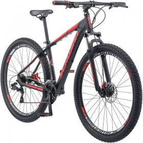 Open Box Schwinn Bonafide Mountain Bike, 24 Speed, 29 Inch Wheels - Matte Black/Red