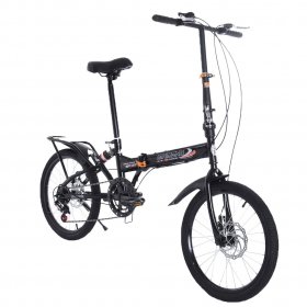 Outeck 20in 7-speed city folding compact suspension bike city commuters