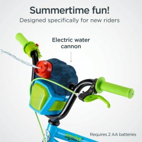 Schwinn Squirt Sidewalk Bike for Kids, 18-inch Wheels, Blue and Green