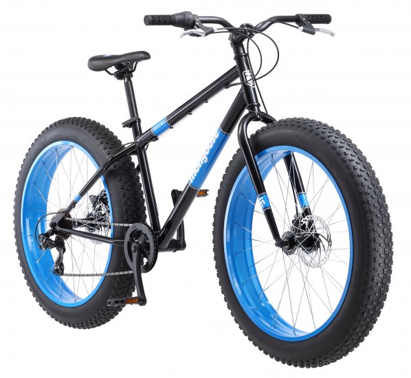 Mongoose Dolomite Men\'s Fat Tire Bike, 26-inch wheels, 7 speeds, Black