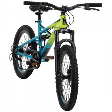 Blue Huffy 20-inch 7 speed Suspension Oxide Boys Mountain Bike for Kids Lime 