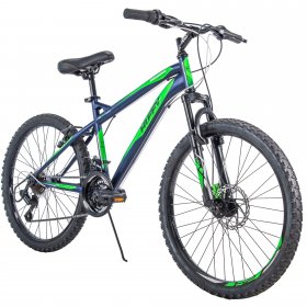 Huffy 24" Nighthawk Boys' Mountain Bike, Blue/Green