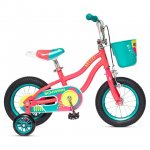 Schwinn 12" Breeze Girls Child Bike with Basket, Pink, Recommended for Ages 2 - 4