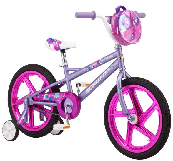 Schwinn Shine Girl\'s Sidewalk Bike, 18-inch mag wheels, ages 5