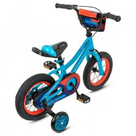 Schwinn Snap 12 inch Boys Kids Bike with Training Wheels, Ages 1-4, Blue