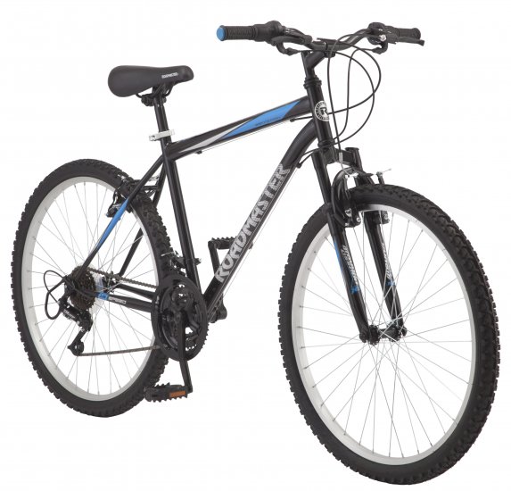 Roadmaster Granite Peak Men\'s Mountain Bike, 26\" wheels, Black/Blue
