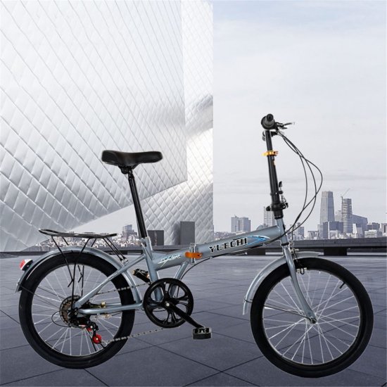 20in 7-speed City Folding Compact Suspension Bike City Urdan Commuters Leisure 