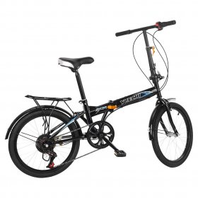 Outeck Leisure 20in 7 Speed ??City Folding Mini Compact Bike Bicycle Urban Commuters