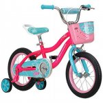 Schwinn Koen & Elm Toddler and Kids Bike, Inch Wheels, Training Wheels Included, Boys and Girls Ages 2-9 Years Old, Rider Height Inches, Basket or Number Plate Pink Elm/14-Inch Wheels