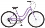 Schwinn Brookline cruiser bike, 27.5-inch wheels, 7 speeds, womens, purple
