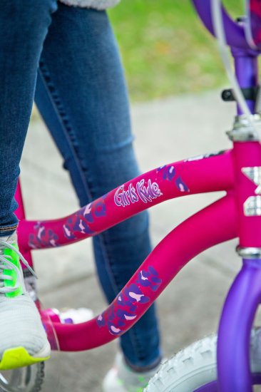 Dynacraft 20 inch Girls Rule Bike for Girls with Handlebar Bag Included, Pink/Purple