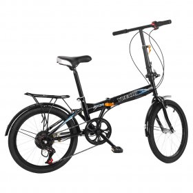 Sayhi Leisure 20in 7 Speed ??City Folding Mini Compact Bike Bicycle Urban Commuters