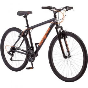 Mongoose Excursion Mountain Bike, Men's, 27.5", Black/Orange