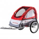 Schwinn Echo, and Trailblazer Child Bike Trailer, Single and Double Baby Carrier, Canopy, inch Wheels Trailblazer - 1 Seat Bike Trailer Red